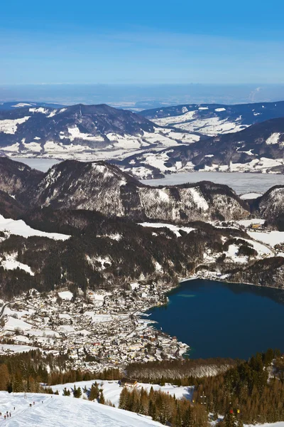 Bergen ski resort st. gilgen, Oostenrijk — Stockfoto