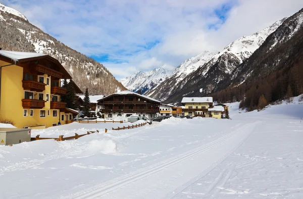 Gebirges Skigebiet Sölden Österreich — Stockfoto