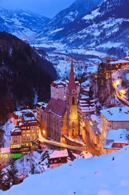 Mountains ski resort Bad Gastein Austria clipart