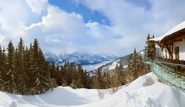 산 스키 리조트 오스트리아 젤 암시 — 스톡 사진