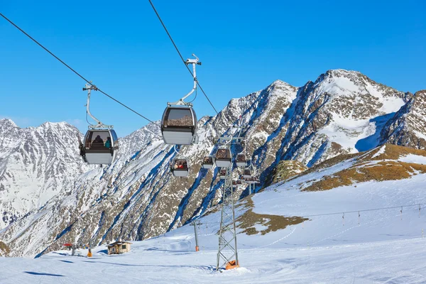 Dağlarda Kayak - Innsbruck Avusturya — Stok fotoğraf