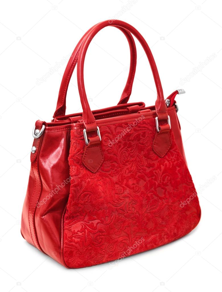 Red hand bag