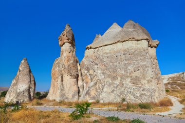 kaya oluşumları Kapadokya Türkiye'de