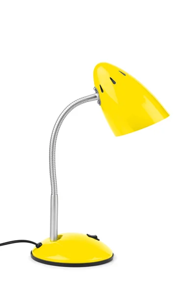 Lâmpada de secretária amarela — Fotografia de Stock