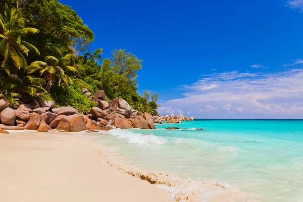 Strand georgette op eiland praslin - Seychellen — Stockfoto