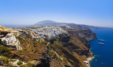 Santorini görünümü - Yunanistan