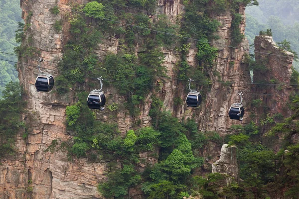 Teleférico Parque Natural Las Montañas Avatar Tianzi Wulingyuan China Antecedentes — Foto de Stock