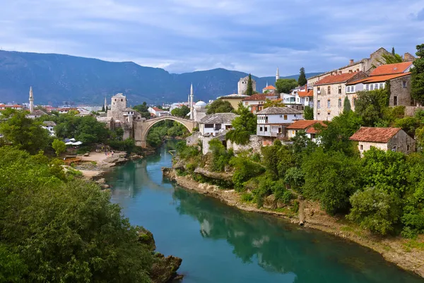 Stadtbild Von Mostar Bosnien Und Herzegowina Hintergrund Der Architekturreise — Stockfoto