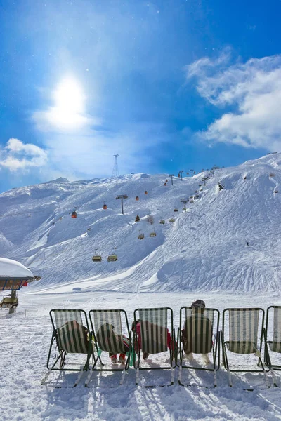 Dağlar Kayak Merkezi Kaprun Avusturya Doğa Spor Geçmişi — Stok fotoğraf
