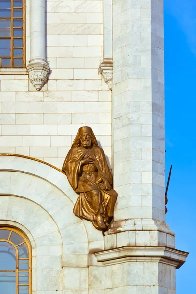 Socha na chrám Krista Spasitele v Moskvě Rusko — Stock fotografie