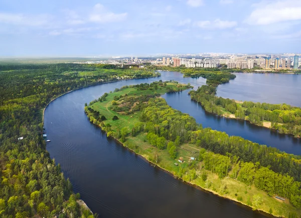 Fluss in Moskau, Russland — Stockfoto