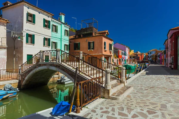 Pueblo Burano Venecia Italia Fondo Arquitectura —  Fotos de Stock