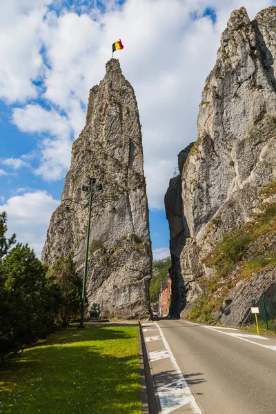 Rock Bayard Dinant Belgie Přírodní Zázemí — Stock fotografie