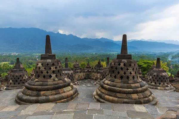 Borobudur Buddist Tempel Eiland Java Indonesië Reizen Architectuur Achtergrond — Stockfoto