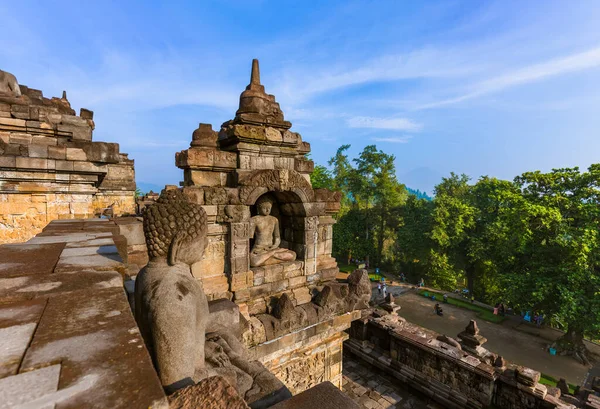 Borobudur Buddist Tempel Auf Der Insel Java Indonesien Reise Und — Stockfoto