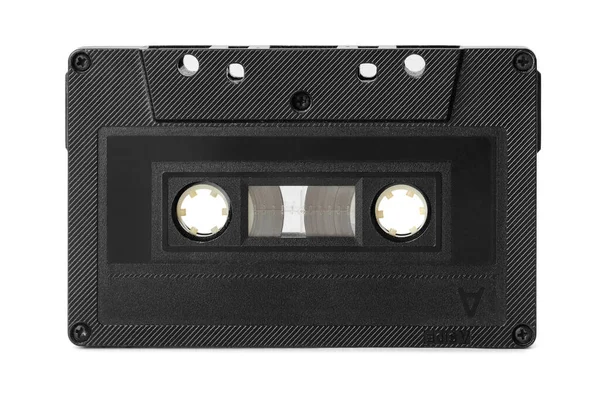 Oude Audio Cassette Geïsoleerd Witte Achtergrond — Stockfoto