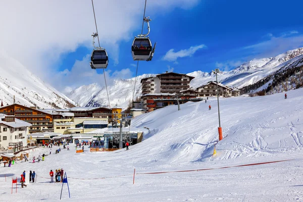 Estância de esqui de montanha Obergurgl Áustria — Fotografia de Stock