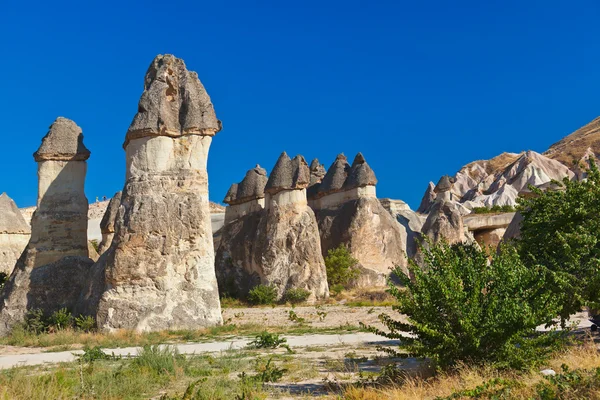 Kaya oluşumları Kapadokya Türkiye'de — Stok fotoğraf