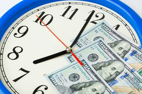 Reloj Dinero Fondo Concepto Negocio — Foto de Stock