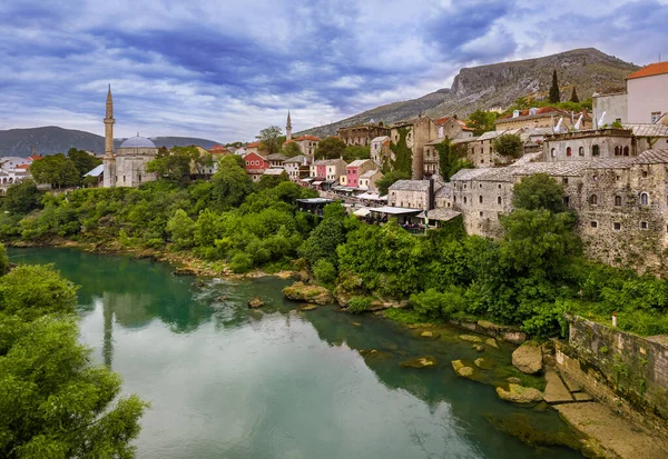 Paisaje Urbano Mostar Bosnia Herzegovina Fondo Viaje Arquitectura —  Fotos de Stock