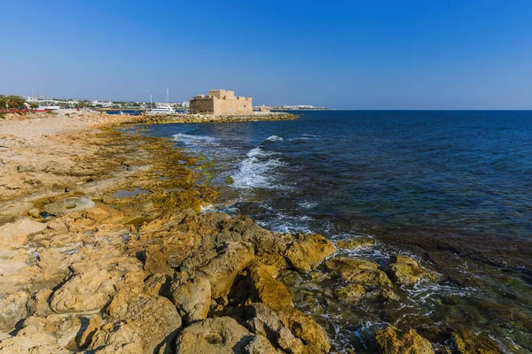 Ancien Château Historique Paphos Chypre Arrière Plan Architectural — Photo