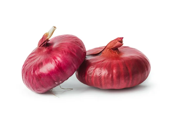 Cebolla Roja Chalota Aislada Sobre Fondo Blanco —  Fotos de Stock