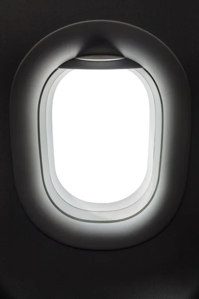 Janela Avião Branco Fundo Tecnologia — Fotografia de Stock