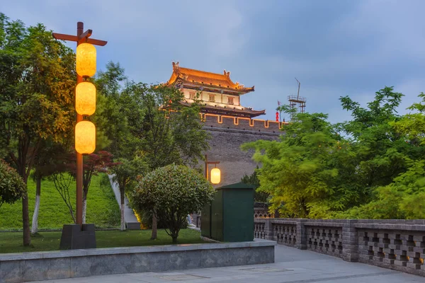 Φρούριο Στην Παλιά Πόλη Xian China Ιστορικό Ταξιδιών Και Αρχιτεκτονικής — Φωτογραφία Αρχείου