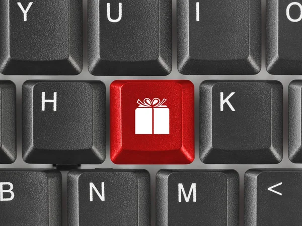 Computer Keyboard Gift Key Business Background Stock Image