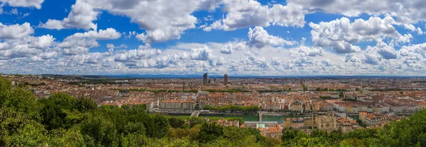 Panorama Lyon Francia Viajes Arquitectura Fondo — Foto de Stock