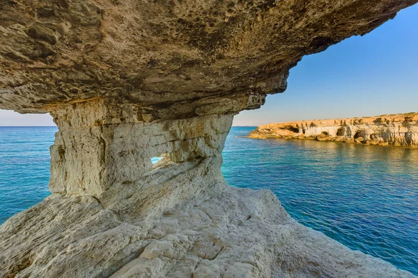 Grotte Marine Famose Ayia Napa Cipro Sfondo Naturale — Foto Stock