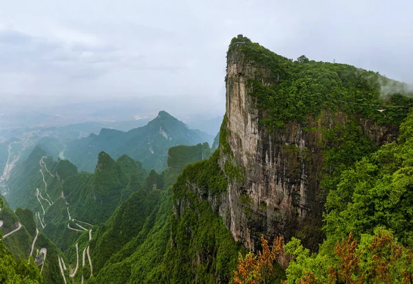 Panorama Parku Przyrody Tianmenshan Chiny Tło Podróży — Zdjęcie stockowe