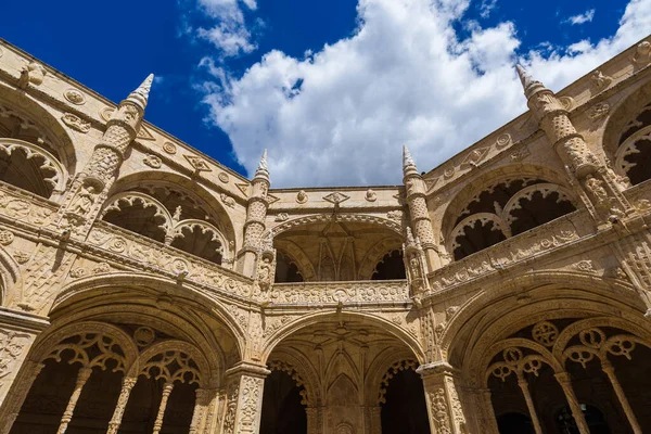 Das Jeronimos Kloster Lissabon Portugal Architektonischer Hintergrund — Stockfoto