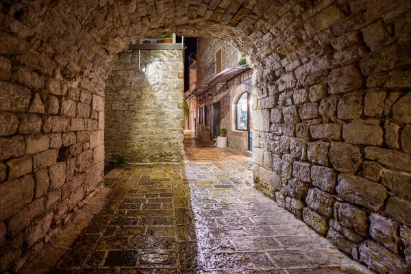 Città Vecchia Budva Montenegro Architettura Viaggi Sfondo — Foto Stock