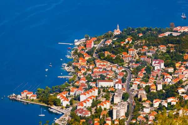 Kotor Bay Óváros Montenegró Természeti Építészeti Háttér — Stock Fotó