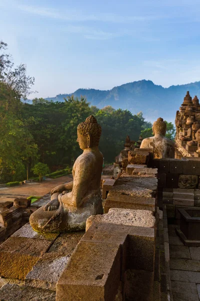 Borobudur Buddist Tempel Auf Der Insel Java Indonesien Reise Und — Stockfoto