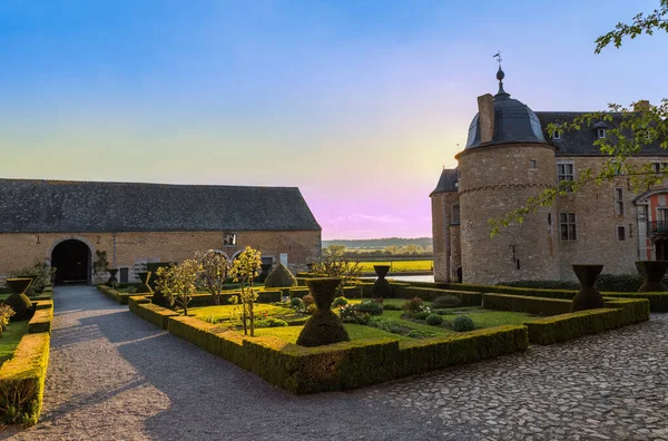 Castelo Lavaux Sainte Anne Bélgica Arquitetura Fundo Imagens Royalty-Free