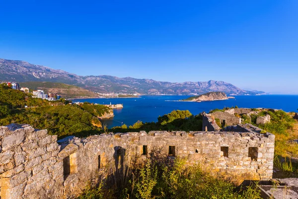 Città Vecchia Budva Montenegro Architettura Viaggi Sfondo — Foto Stock