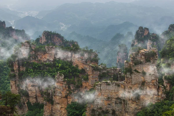 Parque Natural Tianzi Avatar Montanhas Wulingyuan China Fundo Viagem — Fotografia de Stock