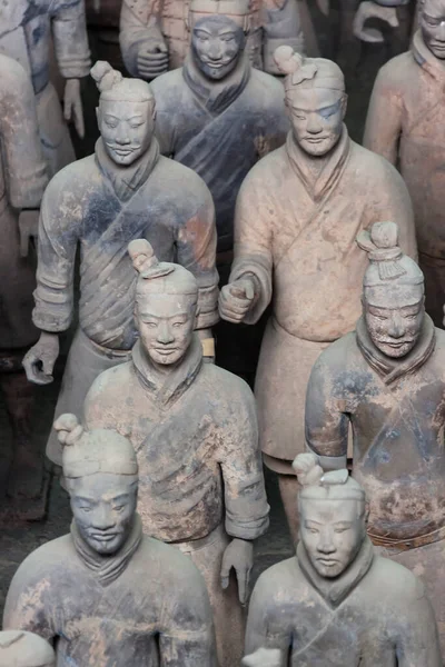 Krigare Berömda Terracotta Armén Xian Kina Resor Bakgrund — Stockfoto
