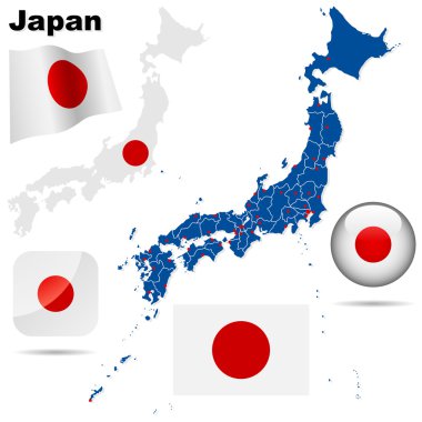 Japonya vektör set.