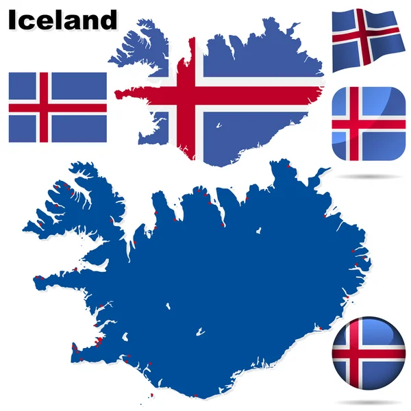 Iceland vector set. — Stock Vector