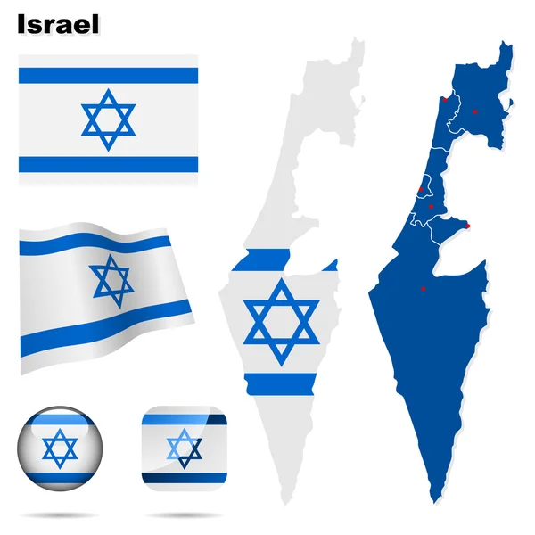 Conjunto de vetores Israel . — Vetor de Stock