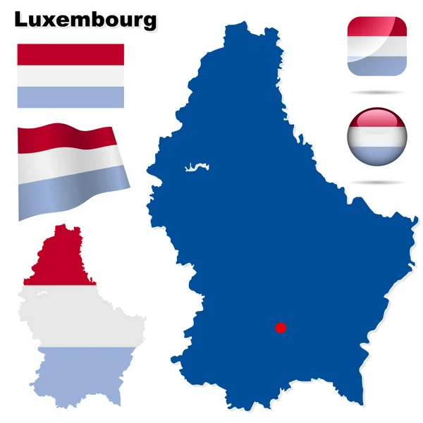 Luxemburgo vector conjunto . — Vector de stock