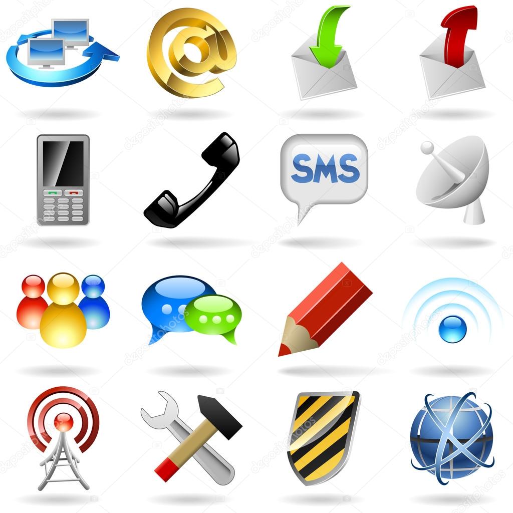 Communication and internet icons