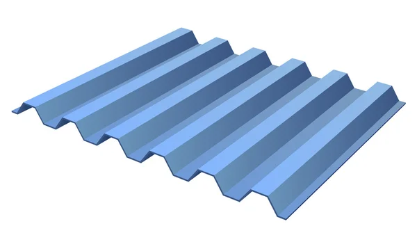 Panel de metal acanalado perfil azul — Archivo Imágenes Vectoriales