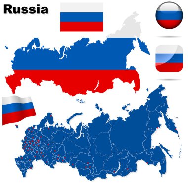 Rusya Federasyonu vektör set.