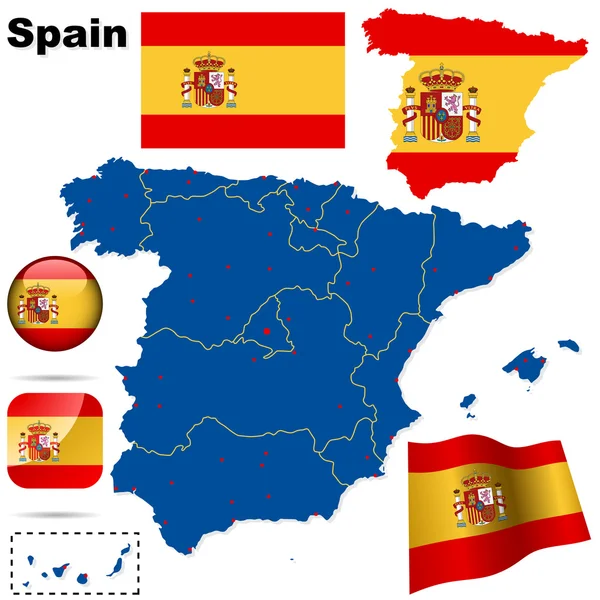 Espagne ensemble vectoriel . — Image vectorielle