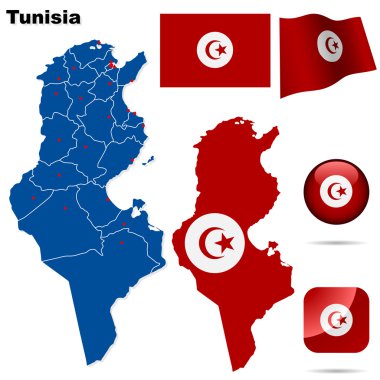 Tunus vektör set.
