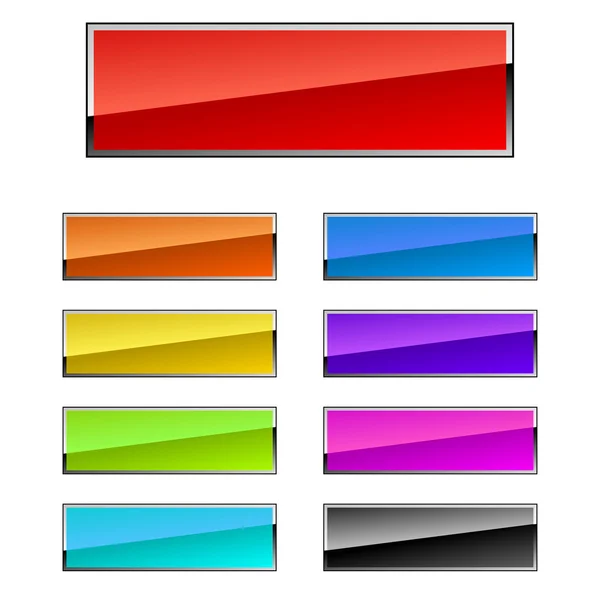 Botones rectangulares — Vector de stock